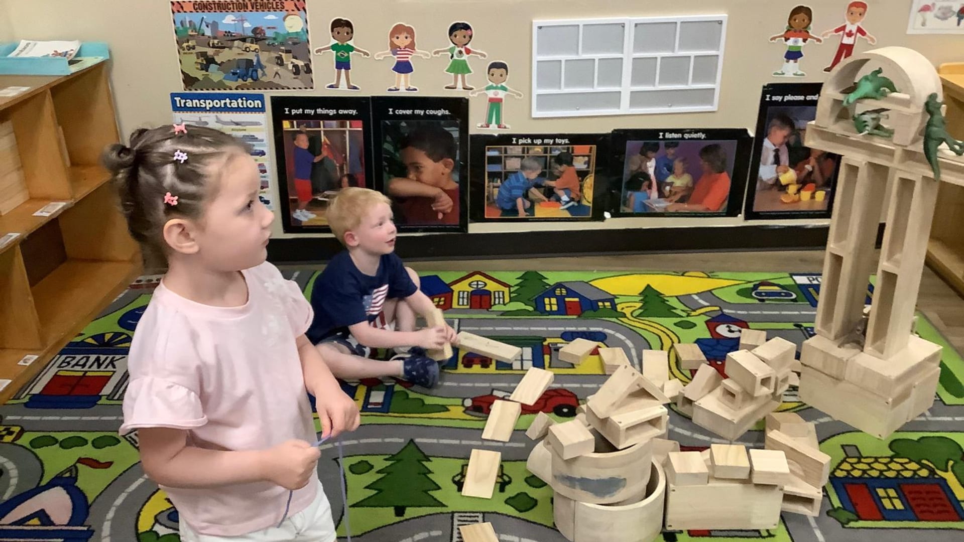 Children building together at Happy Zone