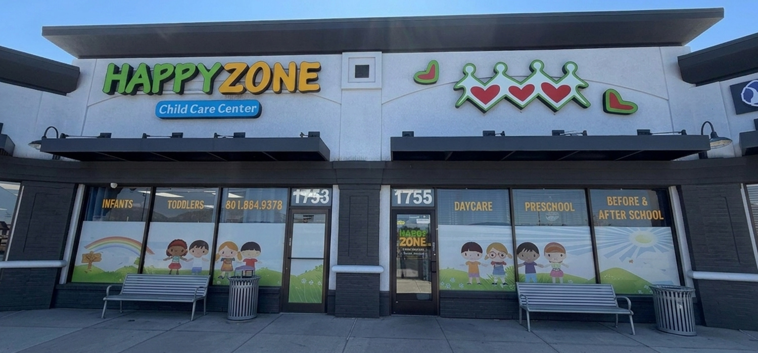 Happy Zone Child Care Center storefront in West Jordan, UT