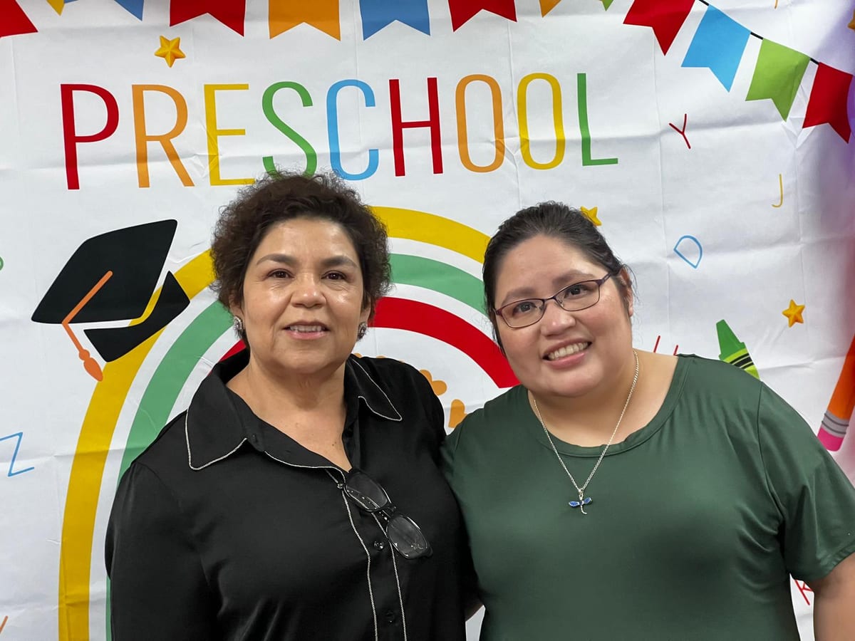 Mrs. Luz and Miss Lucero at Happy Zone